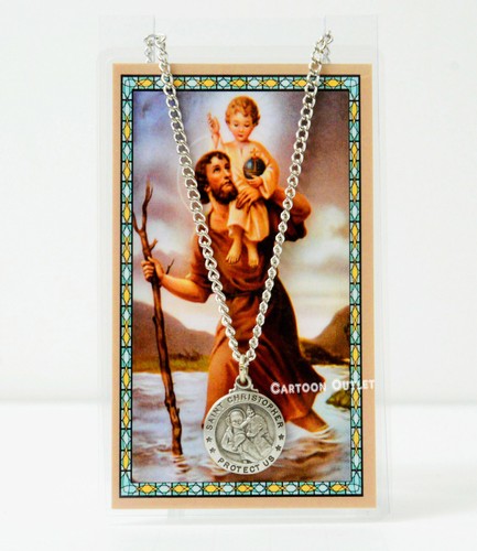 Christopher medal necklace - st.,