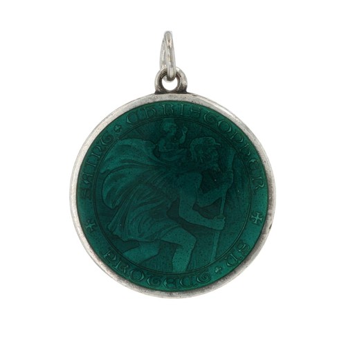 Green enamel saint - enamel,