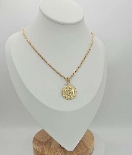 Gold christopher necklace - christopher,
