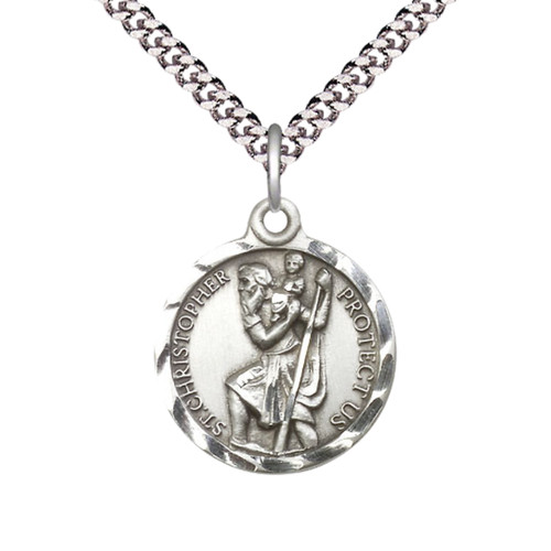 Pewter saint christopher - pewter,