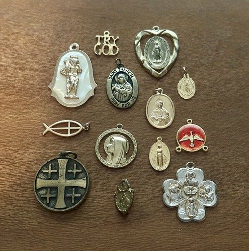 Vintage lot catholic medals - vintage,